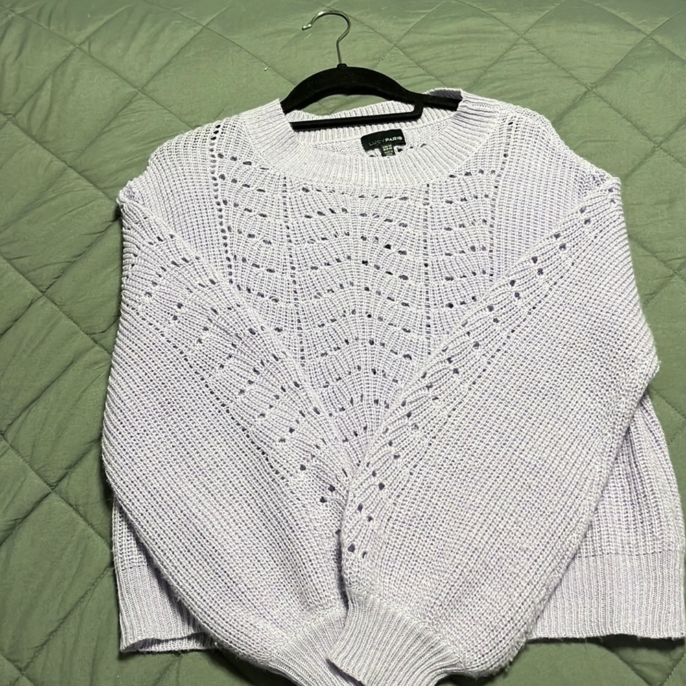 Purple knit blouse